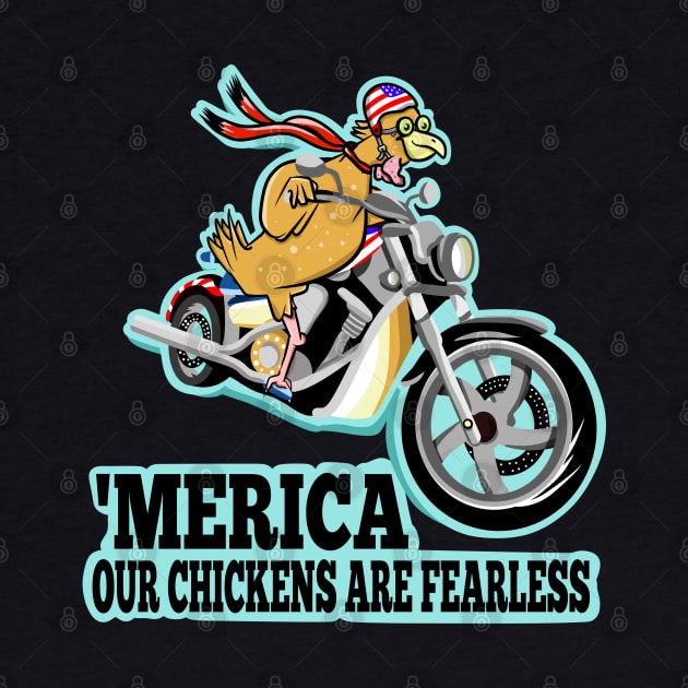 'Merica Chicken Motorcycle by mailboxdisco